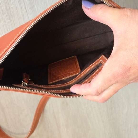 COACH Brown Leather 7587 Hampton Demi Shoulder Bag Purse - Picture 11 of 16